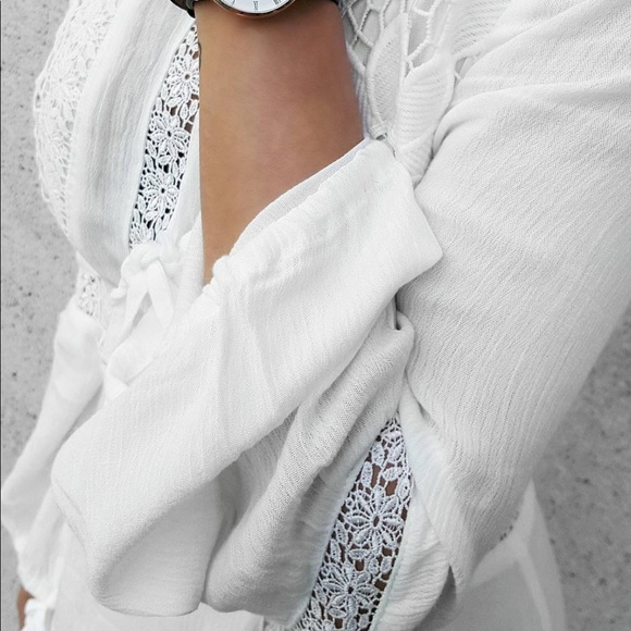 Windsor Store White Lace Tunic ☁️ size L - Picture 5 of 11